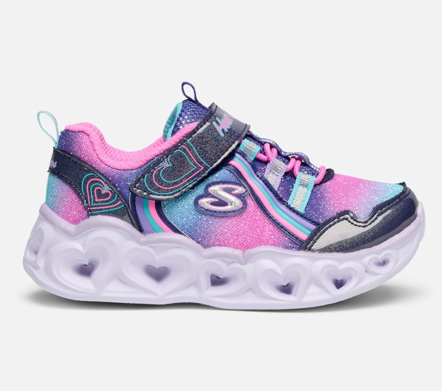 Barn SKECHERS Sko | Hearts Lights - Rainbow Lux