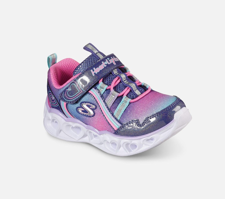 Barn SKECHERS Sko | Hearts Lights - Rainbow Lux