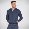 Herre SKECHERS Klaer | Skechers Apparel Goknit Pique Full Zip Hoodie