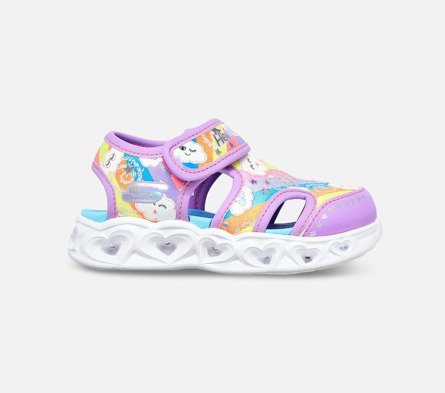 Barn SKECHERS Sandaler | Heart Lights Sandals - Cutie Clouds