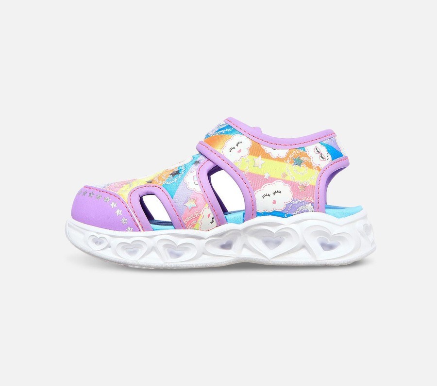 Barn SKECHERS Sandaler | Heart Lights Sandals - Cutie Clouds