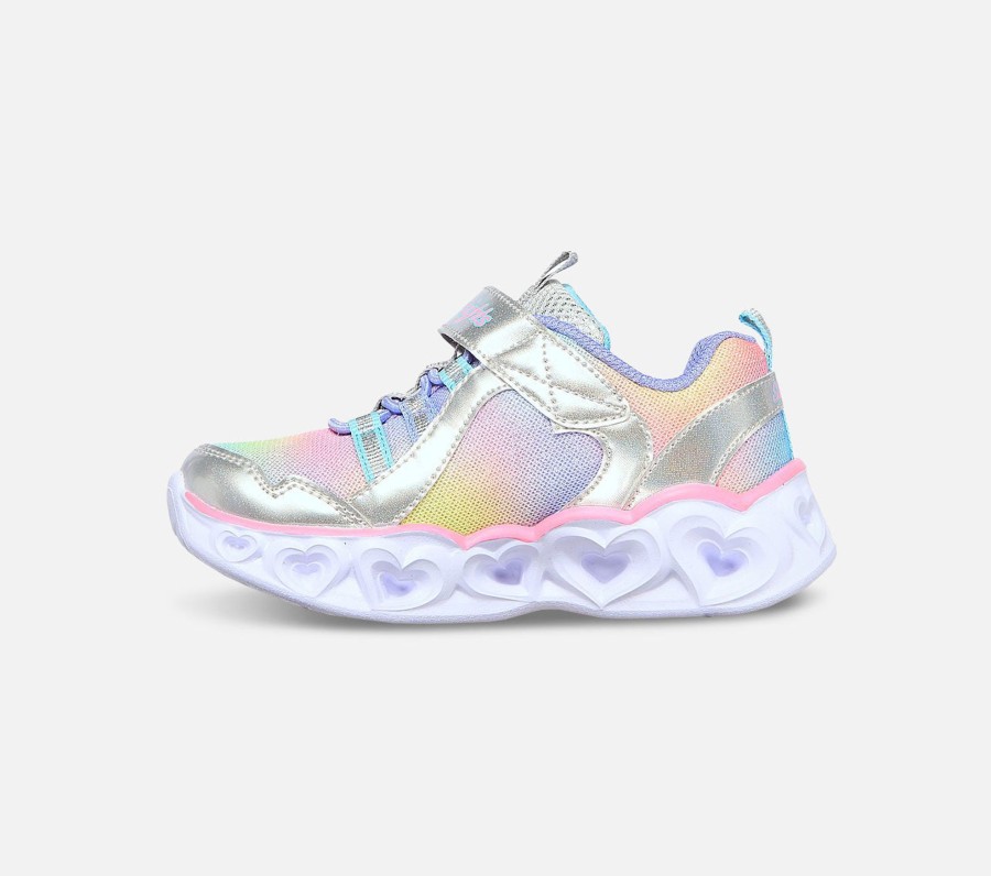 Barn SKECHERS Sko | Hearts Lights - Rainbow Lux