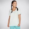 Dame SKECHERS Klaer | Diamond Wash Hatha Scoop T-Skjorte