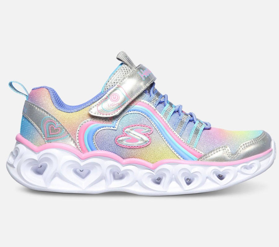 Barn SKECHERS Sko | Heart Lights - Rainbow Lux