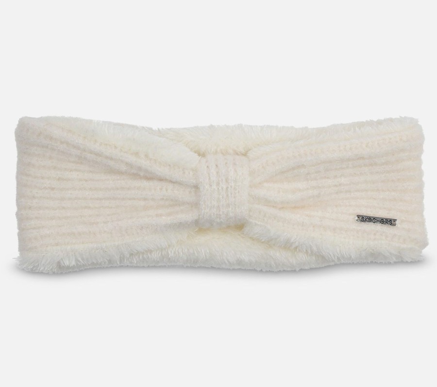 Dame SKECHERS Hatter & Hansker | Ribbed Knit Bow Headwrap