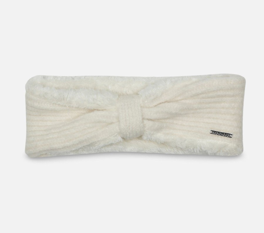 Dame SKECHERS Hatter & Hansker | Ribbed Knit Bow Headwrap